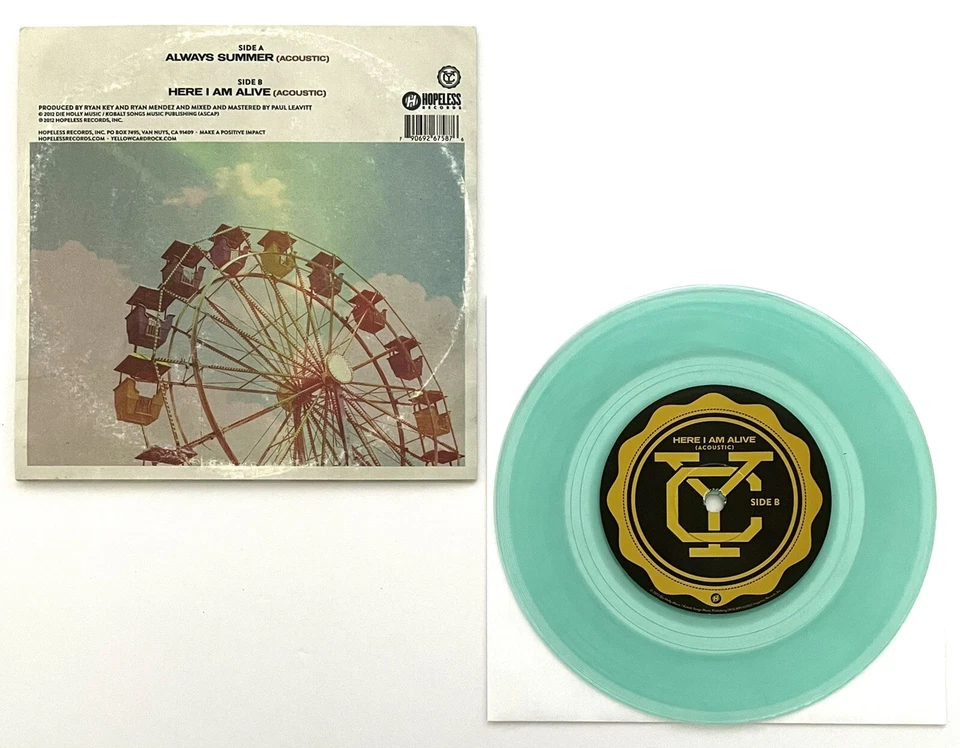 YELLOWCARD Always Summer Acoustic COKE BOTTLE VINYL 7" (2012) green day paramore - Image 2 of 2