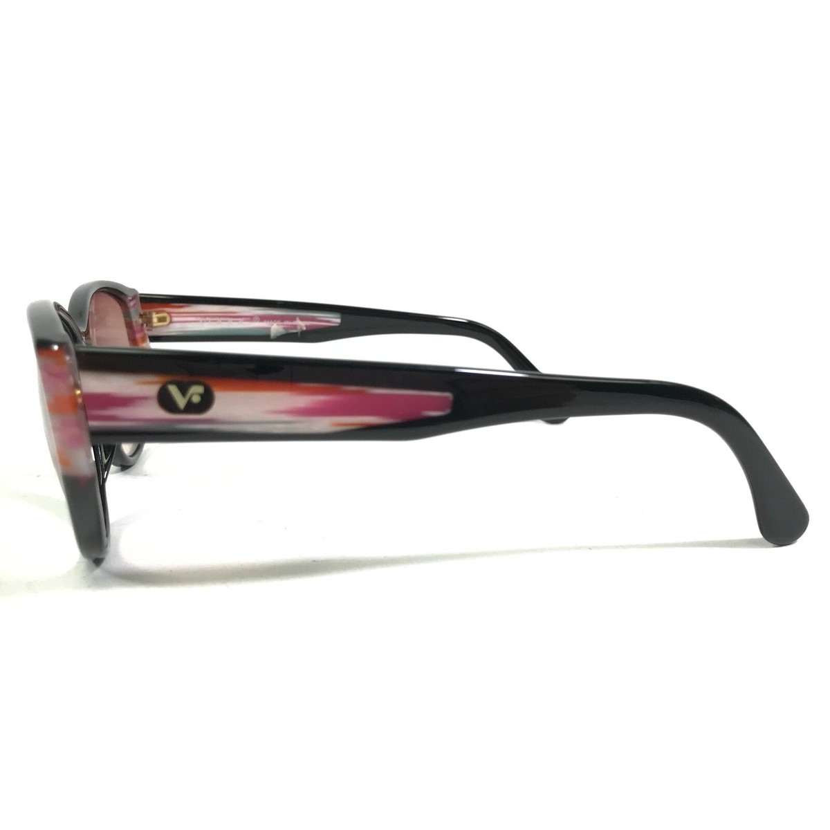 Vintage Vogue Sunglasses KEYKO W 156 Black Pink Geometric 
