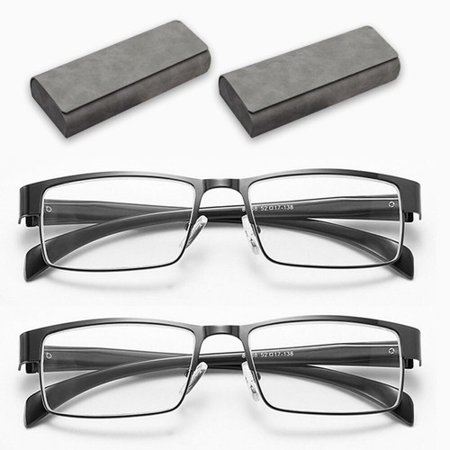 2er Pack Lesebrille Blaulichtfilter +1.5 bis +4.0 Federscharnier Metall mit Box - Bild 17 von 18