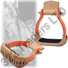Western Style Aluminum Horse Barrel Racing Saddle Stirrups Pair - Horse Riders