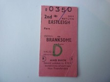 Eastleigh To Branksome Railway Station 2nd BR Ticket