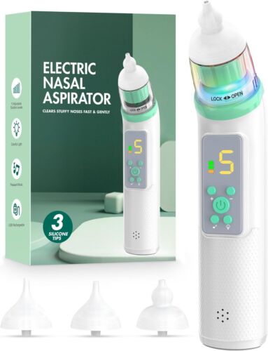 Nasal Aspirator for Baby, Electric Baby Nose Sucker with Adjustable 5 Levels Suc
