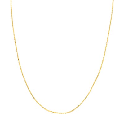 1,05 MM DOPPELSEIL DIAMANTSCHLIFF MASSIVE KETTE HALSKETTE ECHT 10 K GELBGOLD