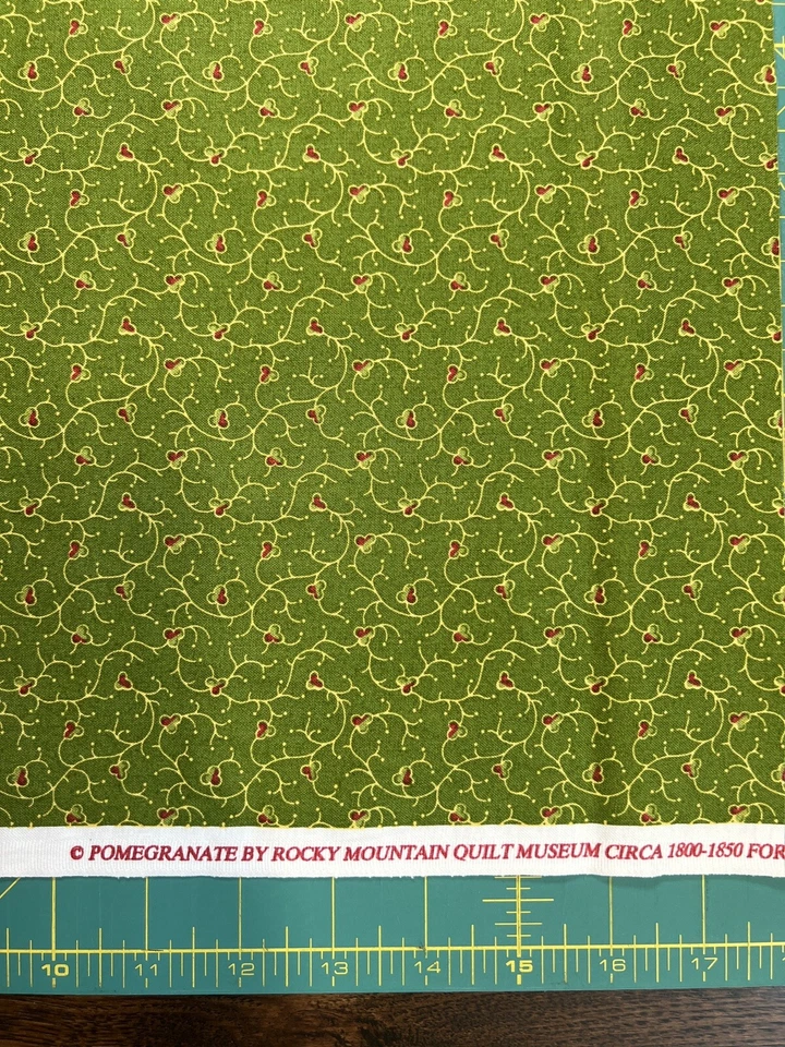 Telas Blue Hill-Granada-Vintage 1800-1850-Paquete de más de 4 yardas en total-Hojas Foto 4 de 4