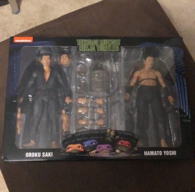 Teenage Mutant Ninja Turtles TMNT Oroku Saki & Hamato Yoshi 2 Pack NECA NEW