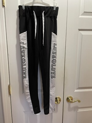 Get in Shape, Rosee, Ladies Black/White Leggings, Pockets, Size M, Comfort, 