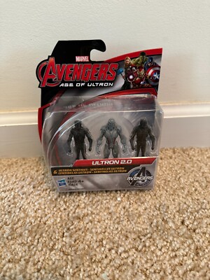MARVEL AVENGERS AGE OF ULTRON ULTRON 2.0 with 2x SENTRIES 2'' MINI FIGURE NEW