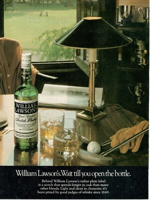 William Lawson's Scotch Whisky Finest Blended 1981 Advertisement 1 Page