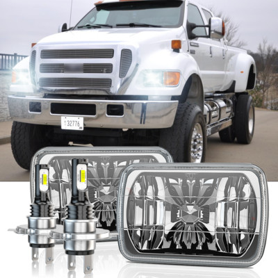 Pair 5X7 7X6'' LED Headlights for Ford Super Duty Truck F550 F600 F650 F700 F750