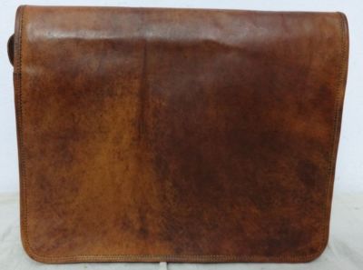 Leder Laptop Echt Vollklappe Messenger Schultertasche Herren Ledertasche Akte...
