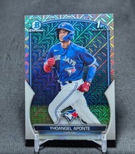 Yhoangel Aponte 1st Mojo Refractor Rookie 2023 Bowman Chrome #BCP-110 Blue Jays