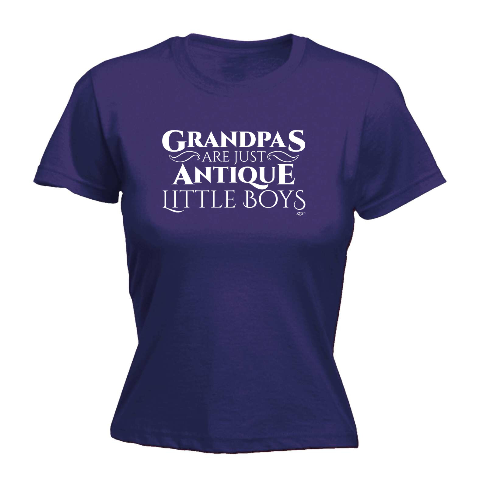 Grandpas Are Just Antique Little Boys - Womens T Shirt Funny T-Shirt Novelty