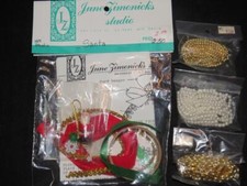 VTG JUNE ZIMONICK'S IN STUDIO Christmas Ornament Craft Kit "SANTA" - RARE