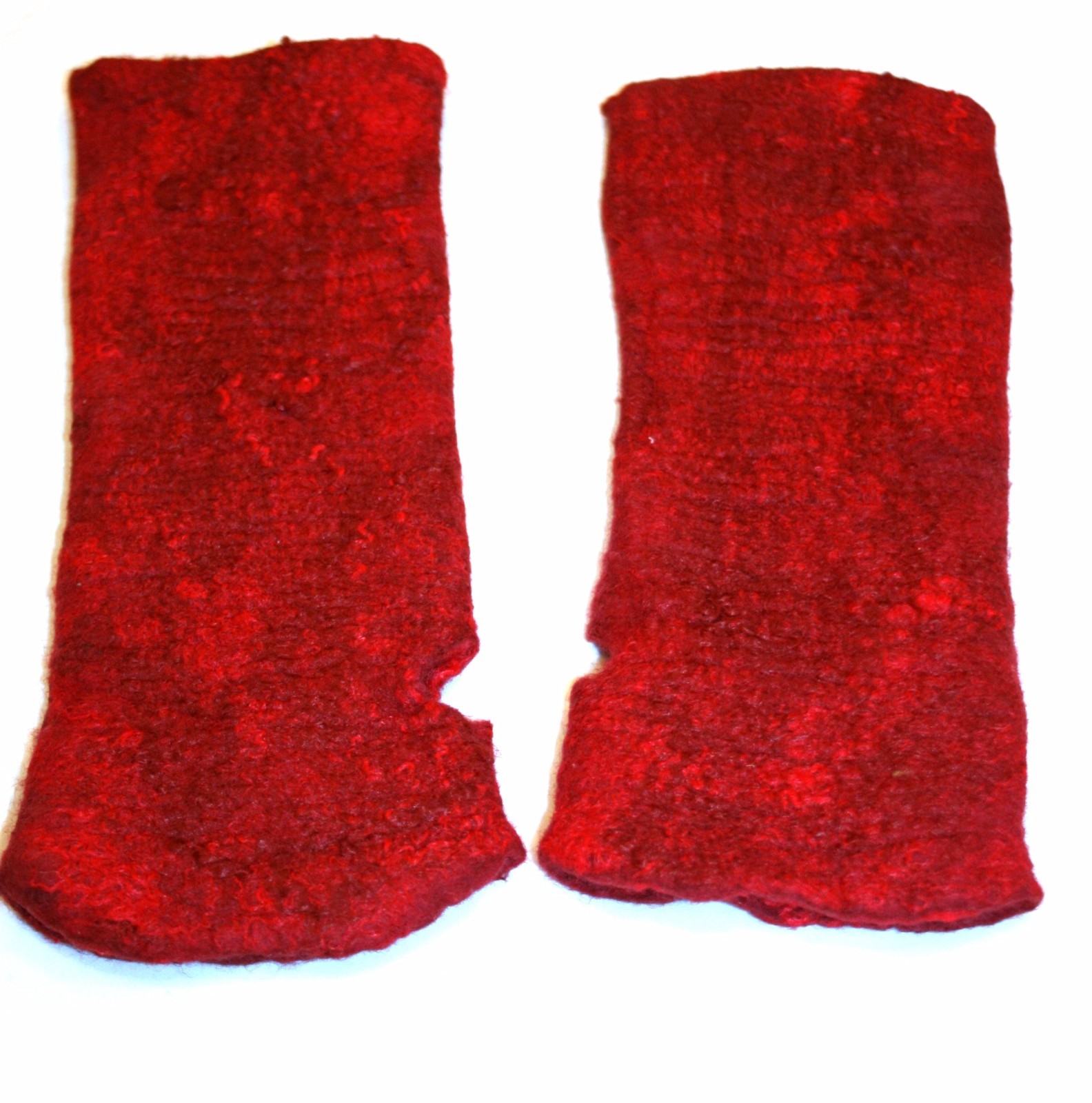Felted Fingerless Mittens, Wool Gloves, Evening Mittens, Unique