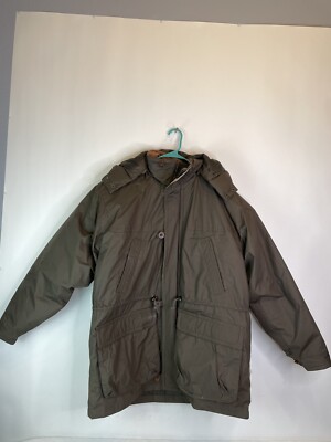 vtg woodsman all terain sz lrg mens hooded coat 80/down 20 feathers very warm