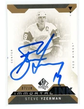 2018-19 SP AUTHENTIC IMMORTAL INK AUTOGRAPH AUTO /10 STEVE YZERMAN - WINGS HOF