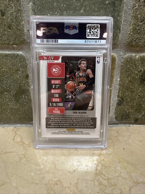 2018-19 Panini Contenders Optic Trae Young #124 Rookie Ticket PSA