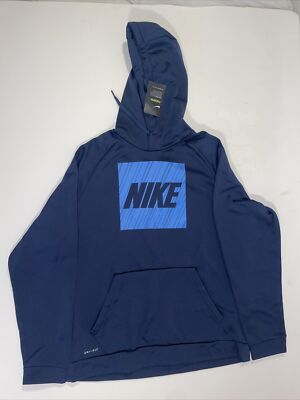 nike therma hoodie obsidian