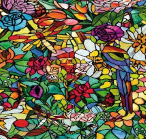 2Mtr x45cm FROSTED FLOWER STAINED GLASS WINDOW STICKY BACK PLASTIC SELF ADHESIVE - Picture 2 of 3