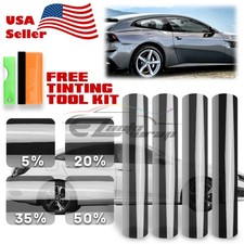 30 Inches Width Window Tint Film Charcoal Black Car Glass Privacy Uv Uncut Roll