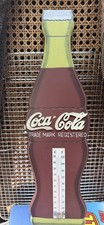 Panneau thermomètre en forme de bouteille Coca Cola 