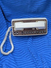 GTE Linear Desk Telephone Touch Call Push Button Retro Ivory/Brown 1980's