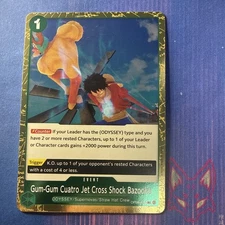 One Piece - OP09-039 Gum-Gum Cuatro Jet Cross Shock Bazooka - Holo - US Seller