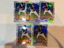 (5) 2020 Bowman Chrome REFRACTOR Draft #BD-114 Corbin Carroll RC LOT Arizona