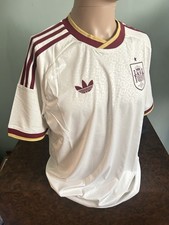 Spain Away White World Cup Soccer Jersey US Size Large