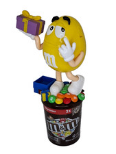 M & M  Yellow mit Geschenk Spender 24cm - Geburtstag - gelb - Dispenser - cool !