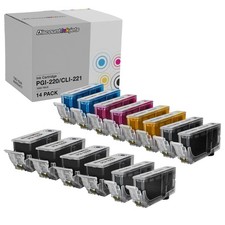 Canon PGI220 CLI221 Ink Cartridges - Black, Cyan, Magenta, Yellow - Discount