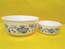 ARCOPAL SCHÜSSEL SCHÜSSEL NUTELLA TASSEN BLUMEN BLAU VINTAGE ARC BOWL