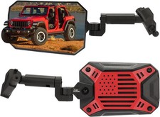 Red Mirrors Doors Off Compatible with Wrangler JL Gladiator JT 2018-2023, Side M