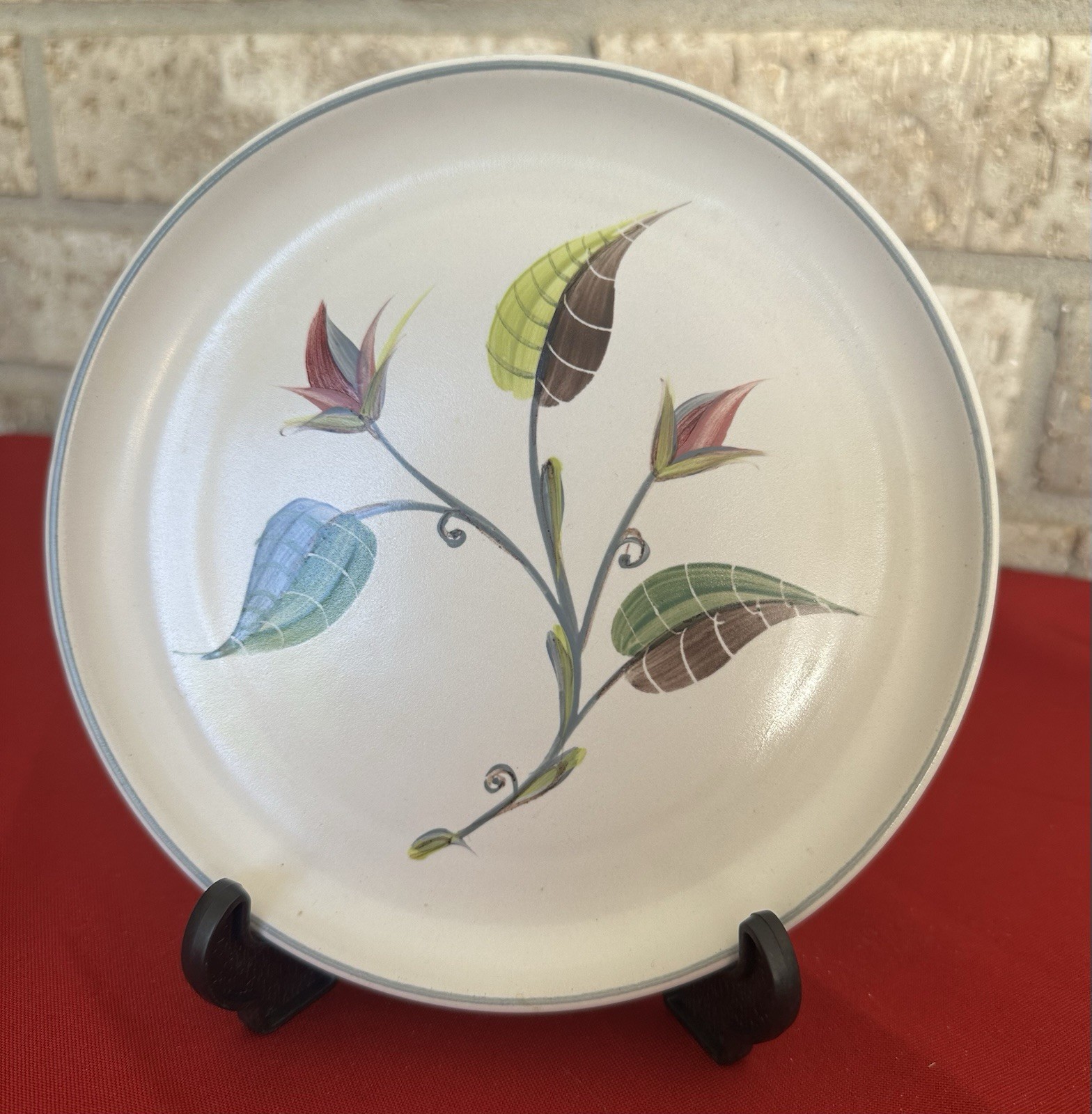 Denby Langley 6 5/8in Leaf & Bud Bread Butter Plate Spring 1958