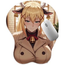 3D Mousepad Oppai Mouse pad with Wrist Rest Pain Relief Anime Manga pad Darkness