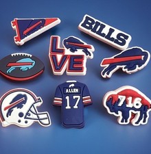 NEW 8-Pack Buffalo Bills Shoe Charms Mafia NFL Josh Allen Helmet Fan 