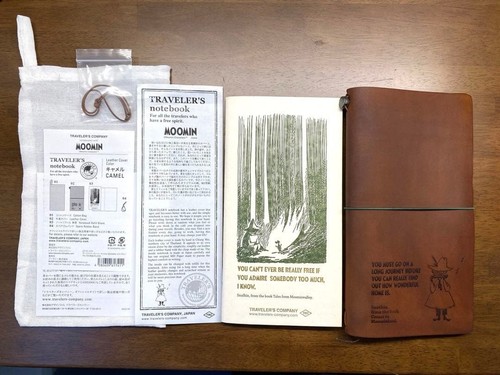 Traveler's Notebook Moomin Snufkin Camel Leather No Box Used