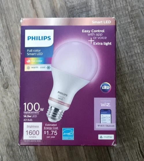 Philips Wi-Fi Color and Tunable White A21 bulb - Image 2 of 3