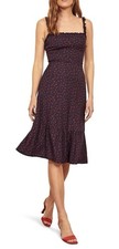 REFORMATION Granada Midi Dress Size 6 Virgil Ditsy Floral Navy Red