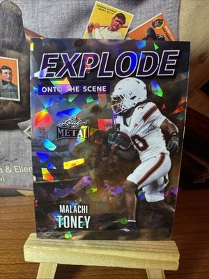 2026 Malachi Toney Leaf Metal Explode RC EB-10 Cracked Ice Prizm /7 Hot SSP!