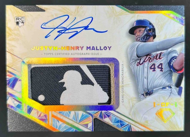 2025 Topps Diamond Icons Justyn-Henry Malloy Auto Nike Logo Patch RC #1/1 Tigers