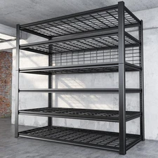 6-Tier Garage Shelving 3500LBS Capacity 84"Hx48"W Adjustable