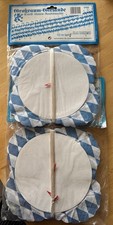 2 Großraumgirlanden Papier Ø 25 cm 10 m blau-weiße Rauten schwer entflammbar NEU