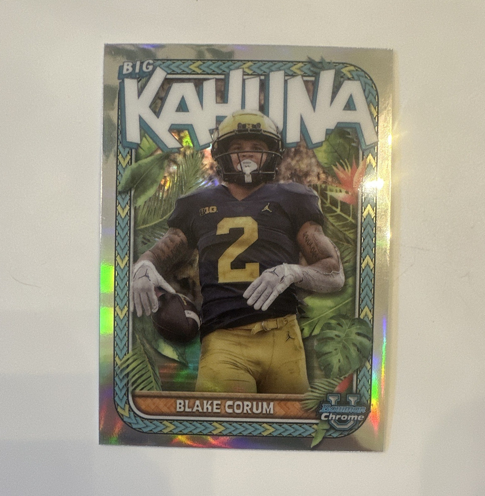 Topps 2023 Bowman Chrome Blake Corum Big Kahuna #TBK-21 Michigan Case Hit SSP