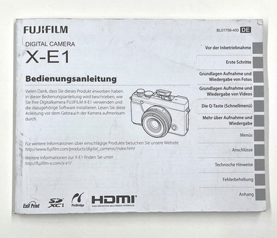 Fujifilm  X-E1 Handbuch deutsch