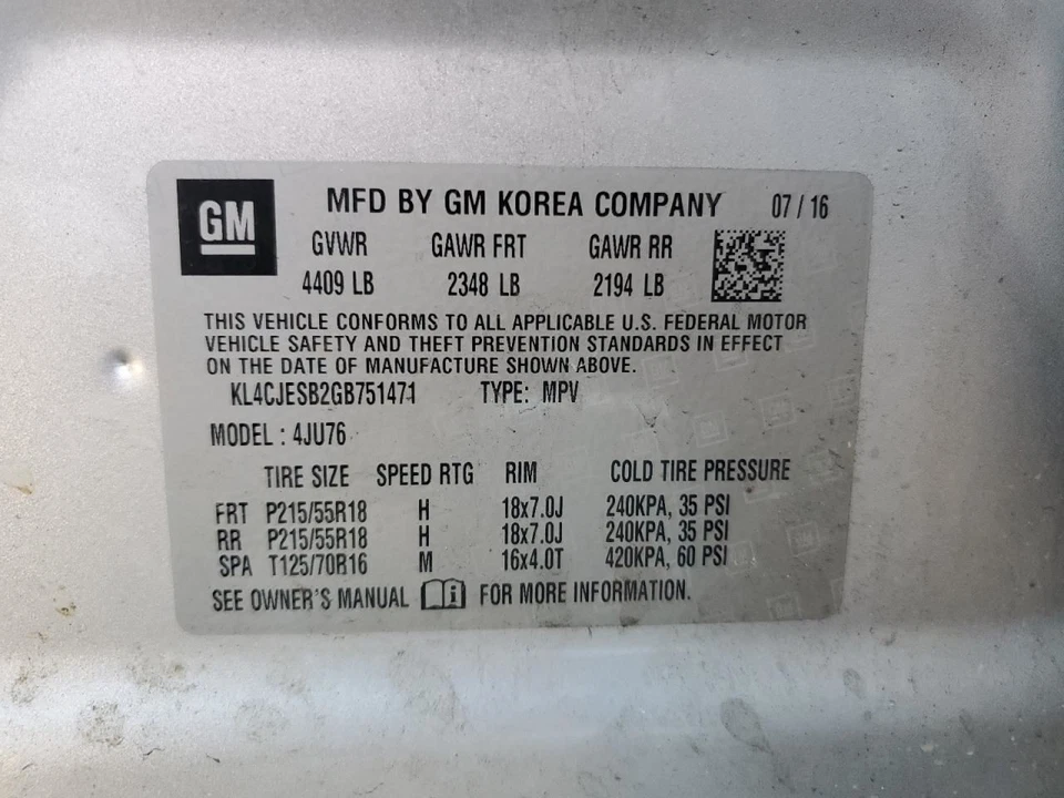 2016 Buick Encore ABS Module Assembly - Used 135K Miles - OEM 545-02203 - Image 2 of 4