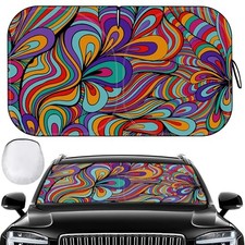 Windshield Sun Shade - Car Sun Shade Windshield, Reflector Black 55"x31.5"