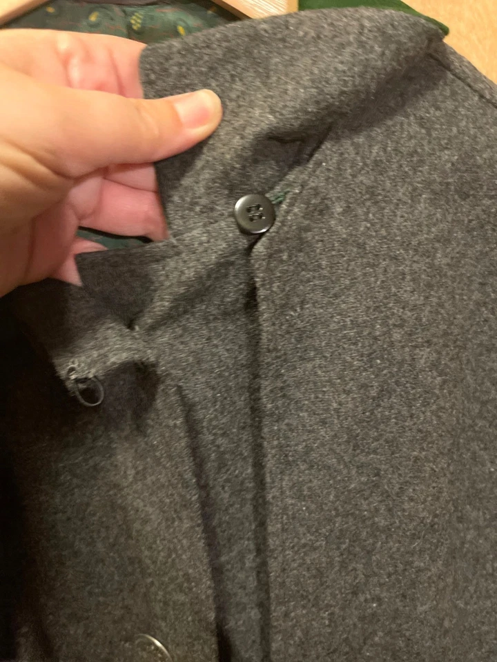 Vintage Loden Wool inverness Cape Coat Women's Size M Gray Austrian Tyrol Jacket - Image 3 of 4