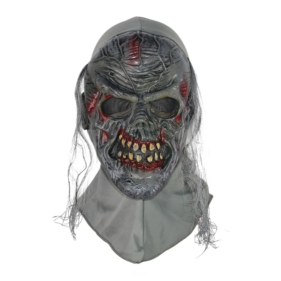 Acessório de fantasia de Halloween cinza assustador festa adereço látex macio para adultos indoor - Imagem 2 de 4