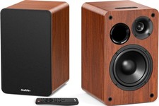 Saiyin Bluetooth Bookshelf Speakers for Record Player, Powered Studio DS6801S